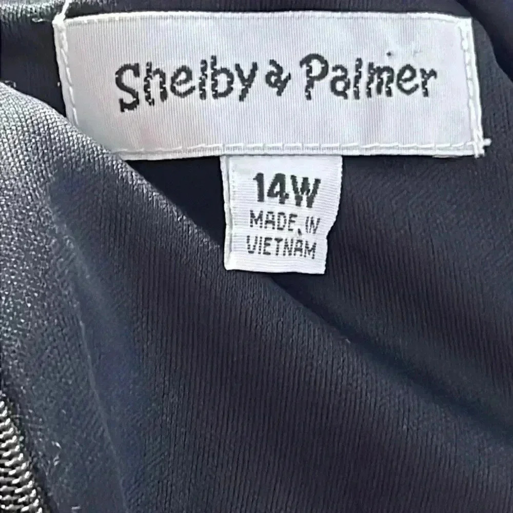 Shelby & Palmer Black Midi Tulip Dress Size 14W - Picture 6 of 8
